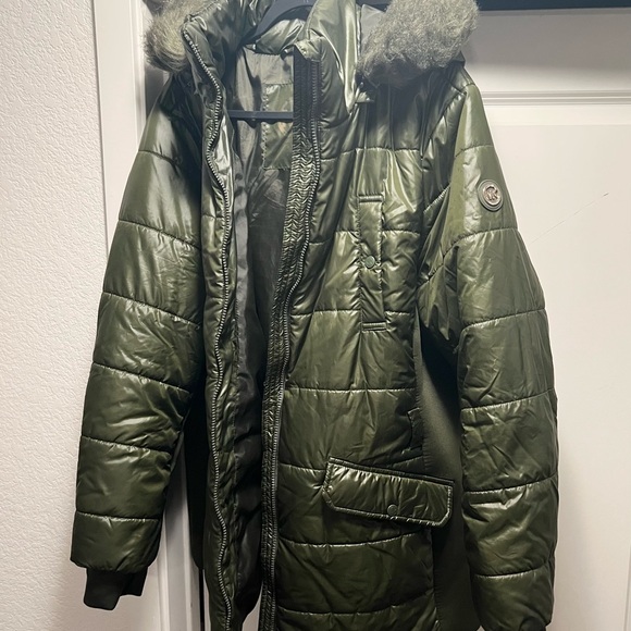 Michael Kors Green Puffer Coat 3X - Picture 1 of 2